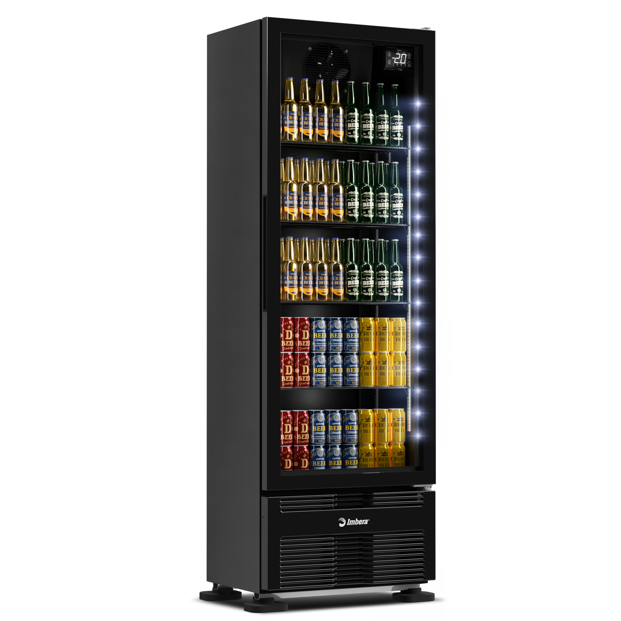 Cervejeira FULLBLACK Porta de vidro 393 litros