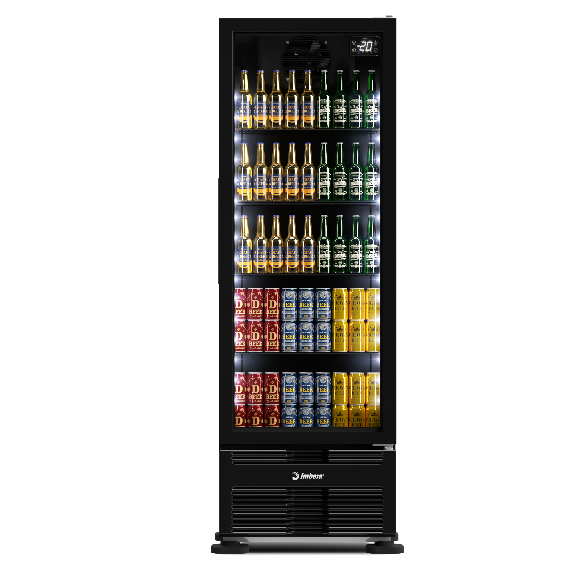 Cervejeira FULLBLACK Porta de vidro 393 litros