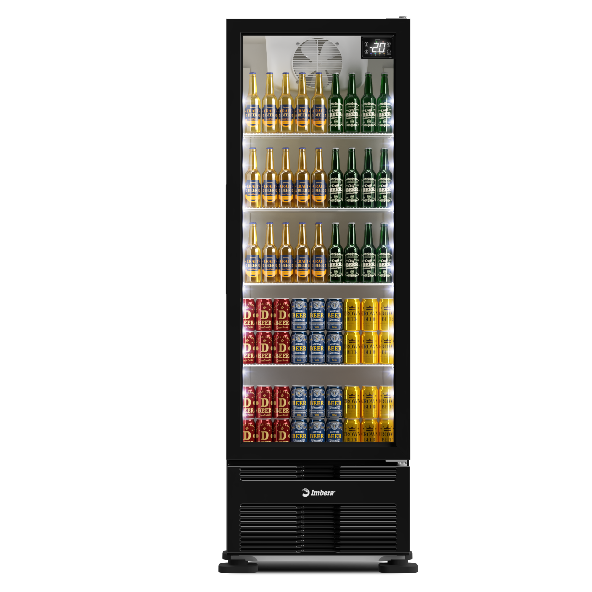 Cervejeira Padrão Porta de vidro 393 litros