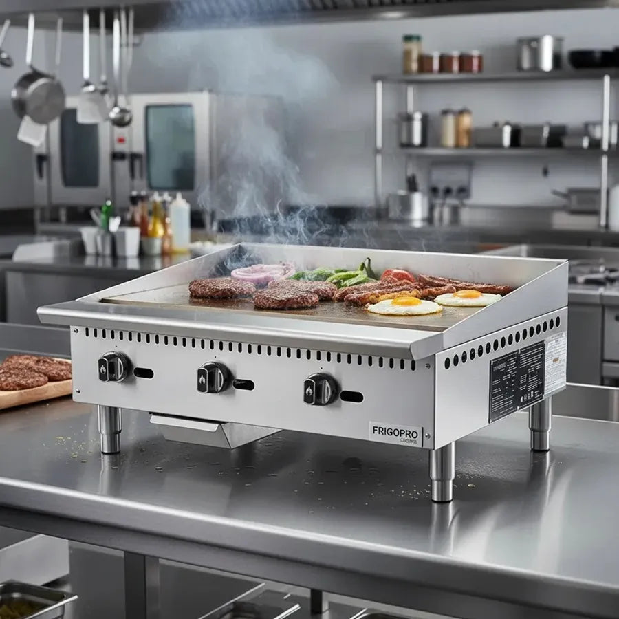 Chapa P/ Lanches A Gas 3 Queimadores Prof.90cm 18mm Frigopro