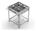 Fogão 4 Bocas 2 duplas 30x30 Baixa Pressão P5 - Inox