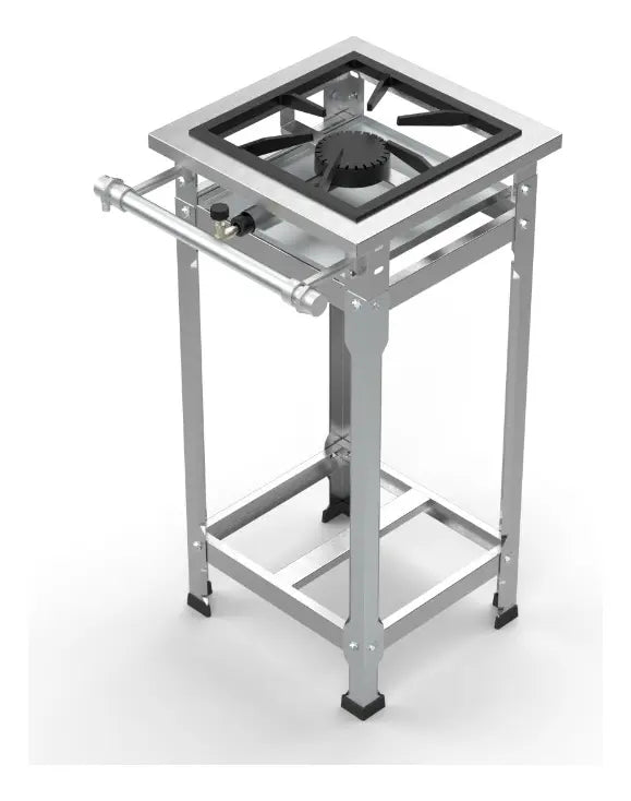 Fogão 1 boca simples 30x30 Baixa Pressão P5 - Inox