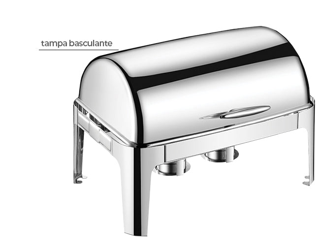RECHAUD SUPREME RETANGULAR INOX 9 L TAMPA BASCULANTE  GP704