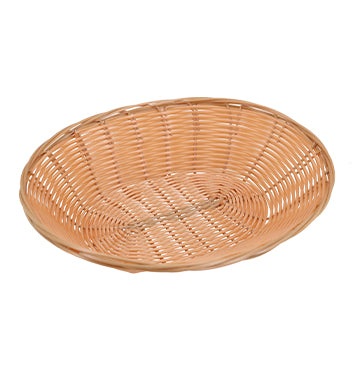 CESTA OVAL PLÁSTICO RATTAN 25X19 CM  GP810