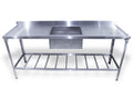 Pia 1.90x55 cuba centro - Inox