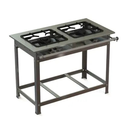 Fogão 2 bocas duplas 40 x40 Baixa Pressão P7 - Inox