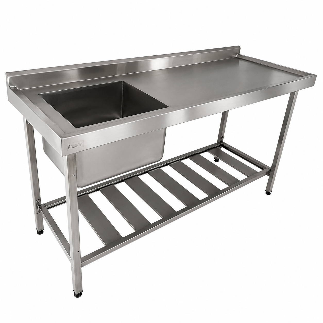 Pia 1.90x55 cuba esquerda - Inox