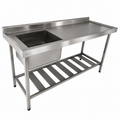 Pia 1.90x55 cuba esquerda - Inox