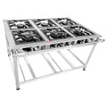 Fogão 6 bocas 3 duplas 40 x40 Baixa Pressão P7 - Inox